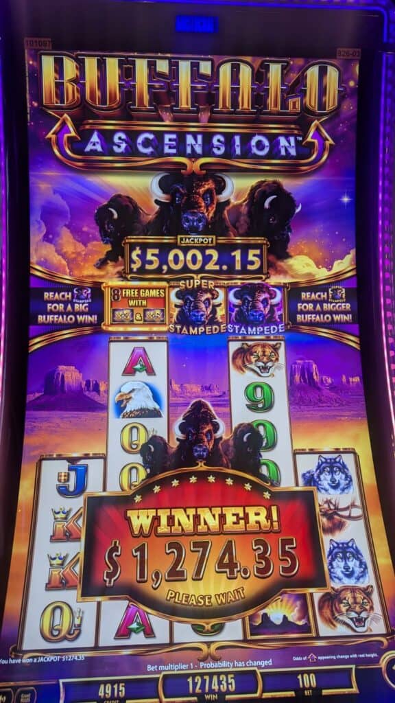 Buffalo Ascension Hand pay jackpot